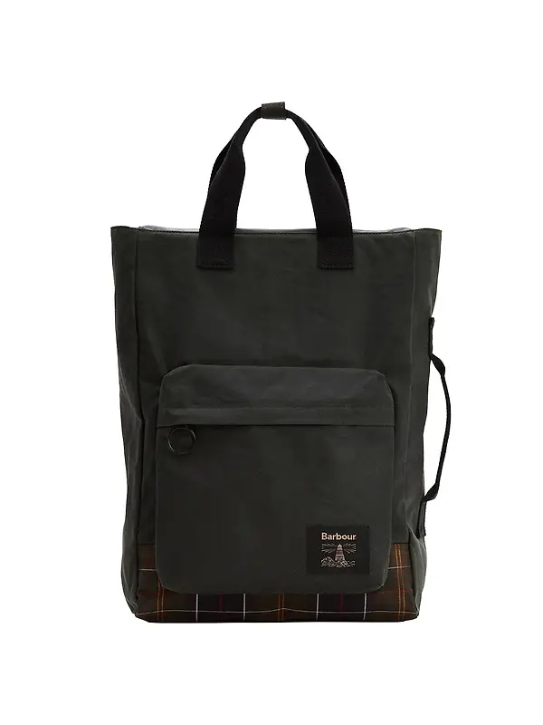 Barbour Field Wax Backpack - Sage / Classic Image 1