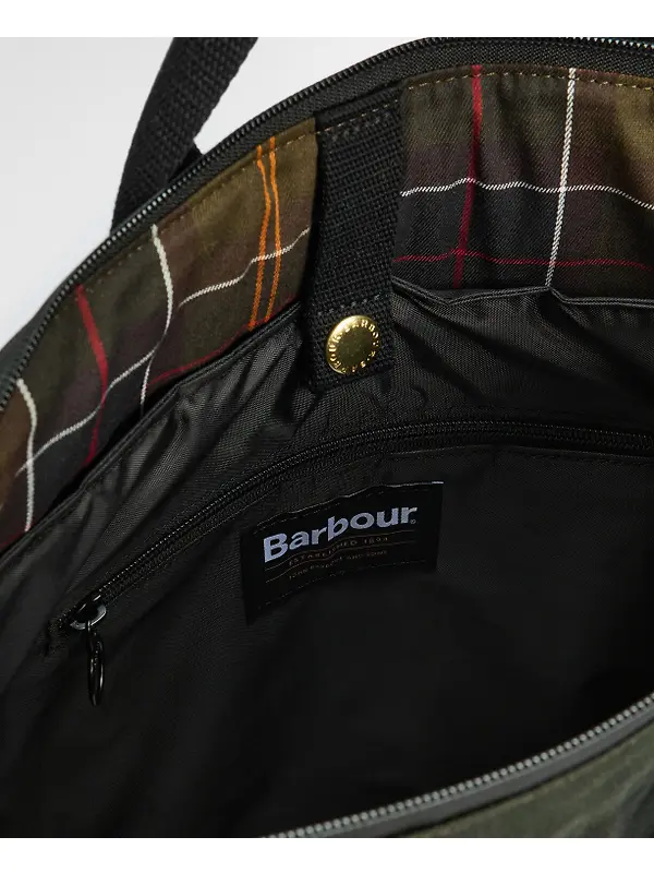 Barbour Field Wax Backpack - Sage / Classic Image 5