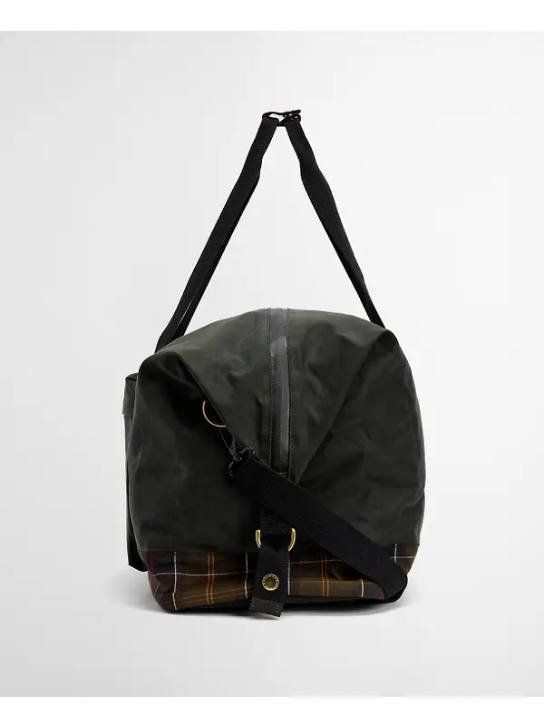 Barbour Field Wax Holdall - Sage / Classic Image 4