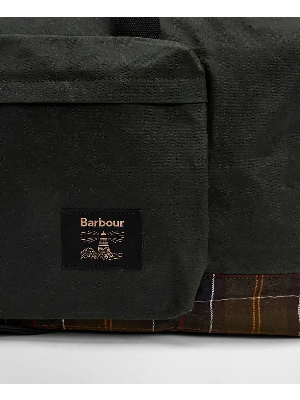 Barbour Field Wax Holdall - Sage / Classic Image 6