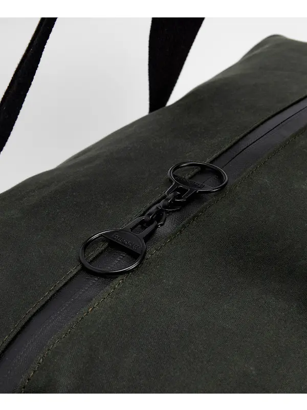Barbour Field Wax Holdall - Sage / Classic Image 9