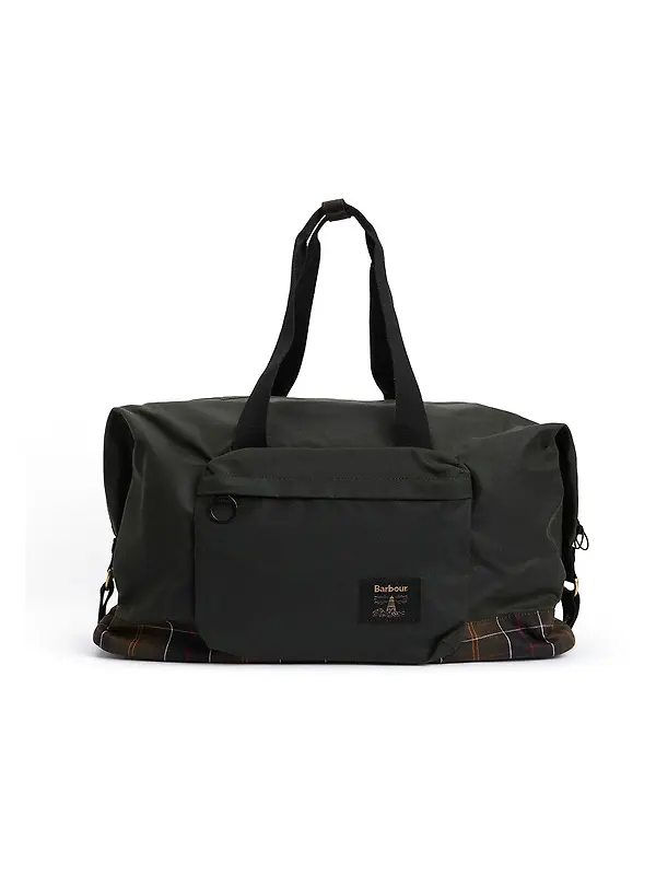 Barbour Field Wax Holdall - Sage / Classic Image 1
