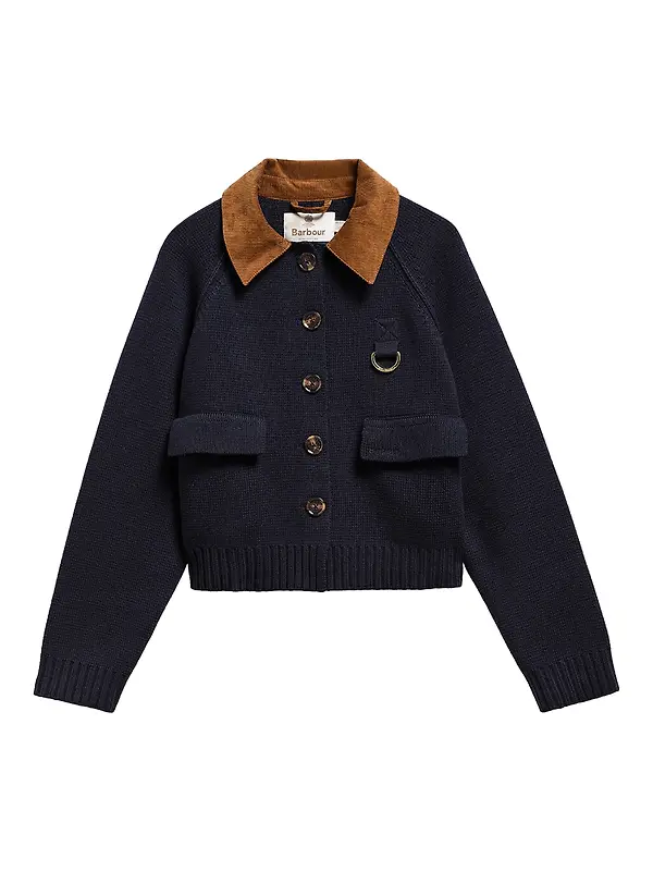 Barbour Women's Alverstone Knitted Jacket - Navy Image 1