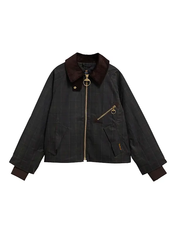Barbour Women's Arlene Checked Waxed Jacket - Classic / Shadow Classic Image 1