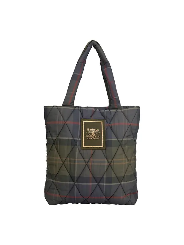 Barbour Women's Tartan Arlene Quilted Tote Bag - Shadow Classic Tartan Image 1