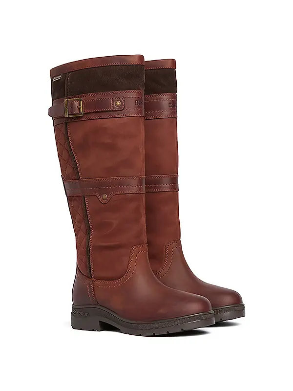 Barbour Women's Beaconsfield Tall Boots - Mahogony/Choc Nubuck Image 1