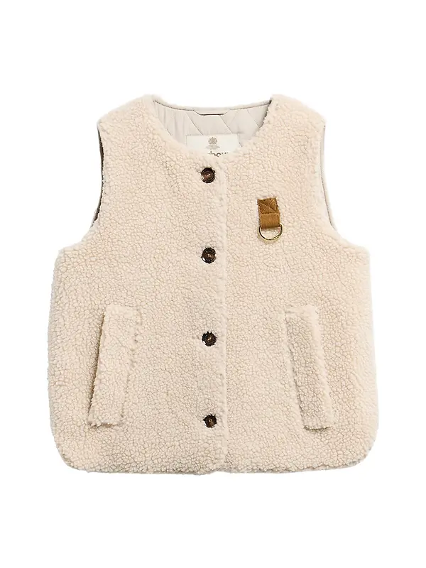 Barbour Women's Bowes Fleece Gilet - Ecru Image 1