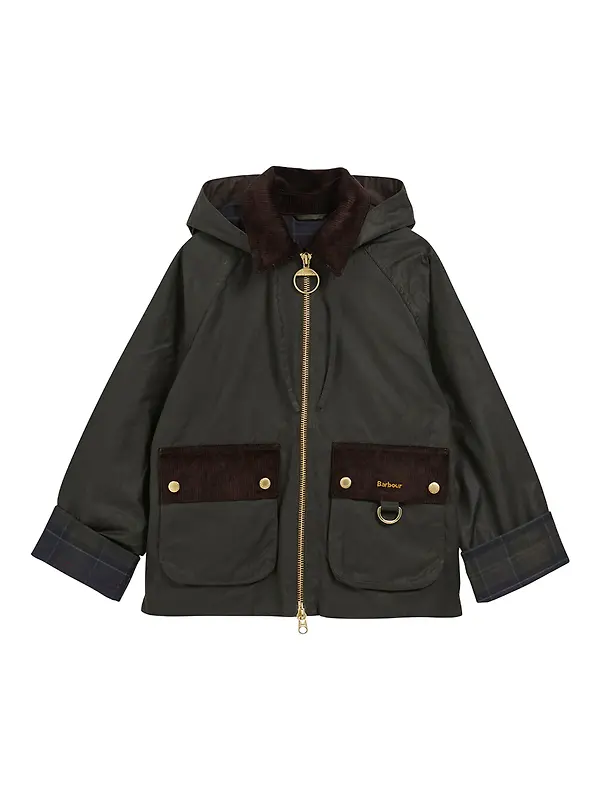 Barbour Women's Carville Waxed Jacket - Fern / Shadow Classic Image 1