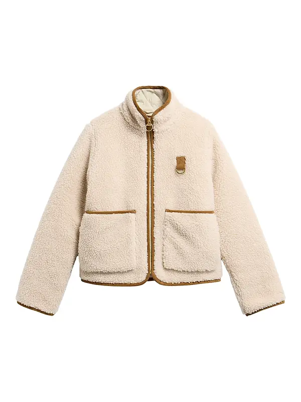 Barbour Women's Elenora Fleece Jacket - Ecru Image 1