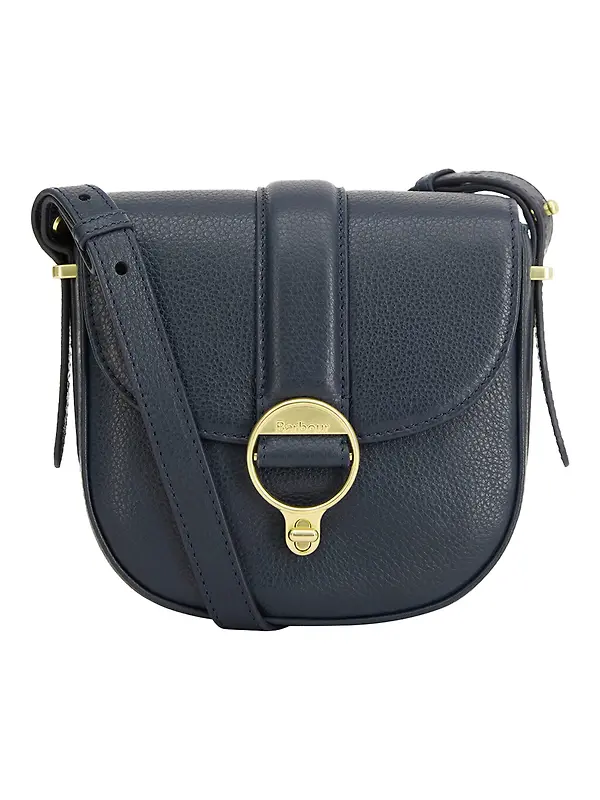 Barbour Women's Elm Leather Crossbody Bag - Navy Image 1