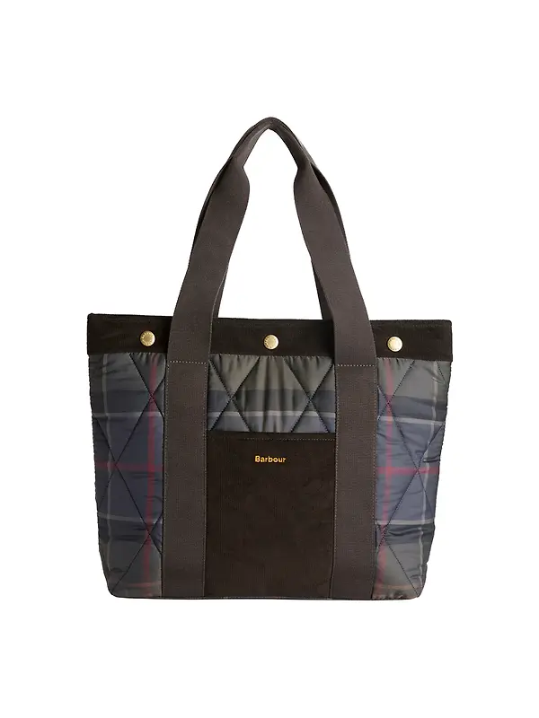 Barbour Women's Healy Tartan Tote Bag - Shadow Classic Tartan Image 1