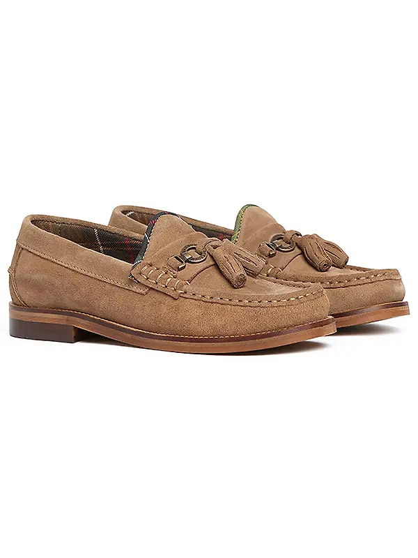 Barbour Women's Jen Loafers - Taupe Suede Image 1