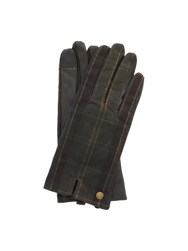 Barbour Women's Scarlet Tartan Gloves - Classic / Brown Image 1