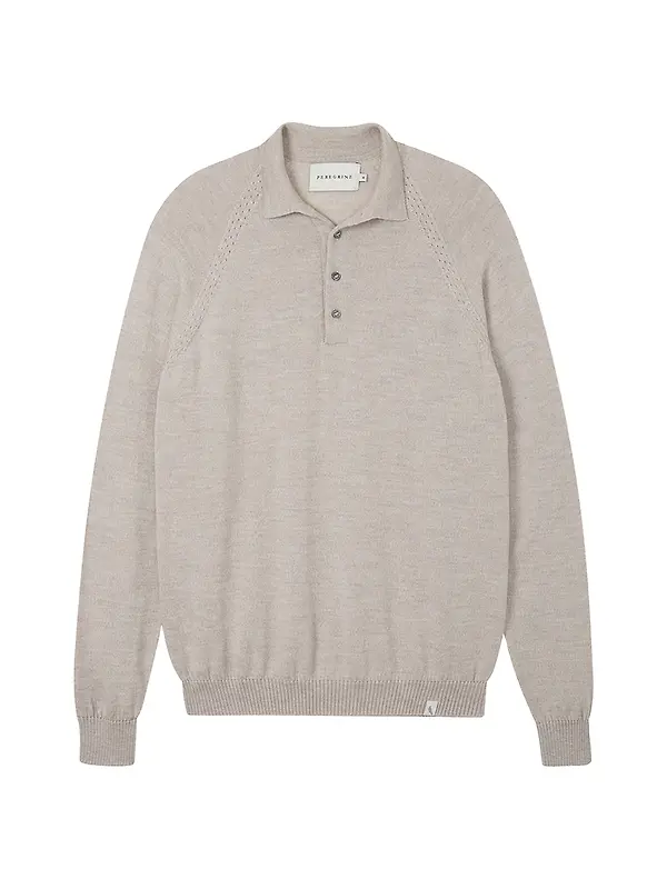 Peregrine Men's Beauford Made In England Polo Shirt - Light Grey Image 1