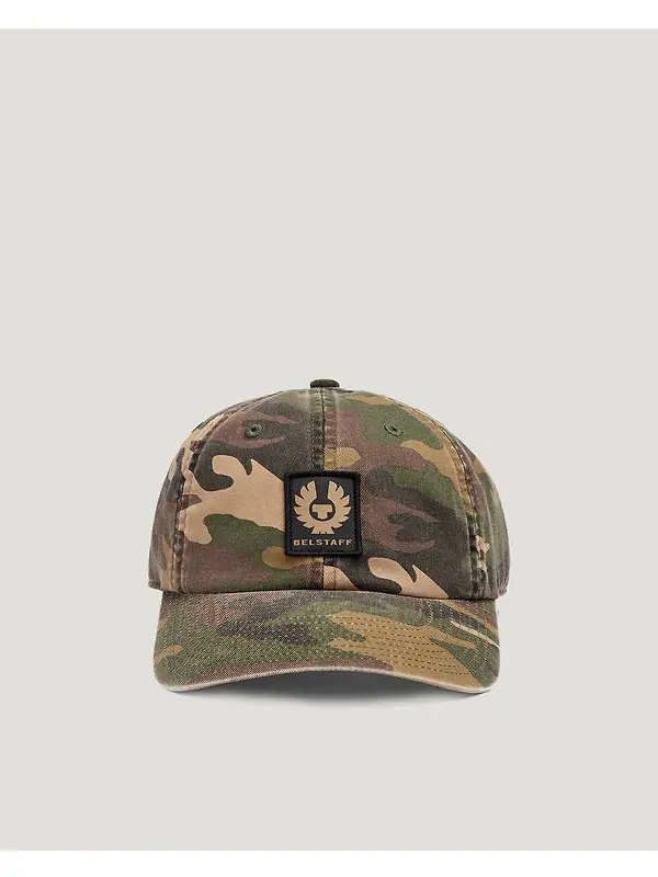 Belstaff Cotton Twill Phoenix Camo Patch Cap - Camo Green Image 2