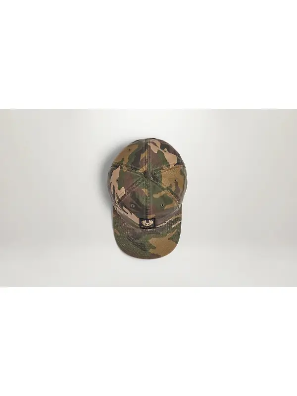 Belstaff Cotton Twill Phoenix Camo Patch Cap - Camo Green Image 3