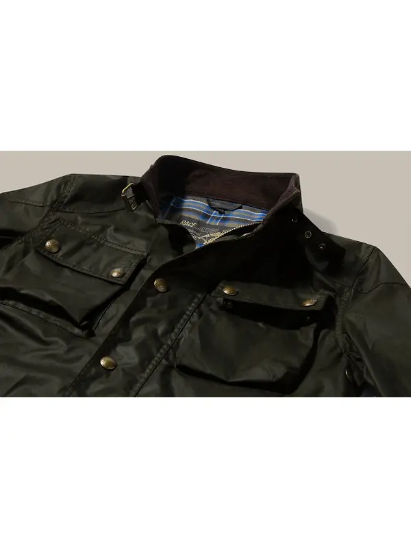 Belstaff Men's Waxed Cotton Racemaster Icon Jacket - Faded Olive Image 2