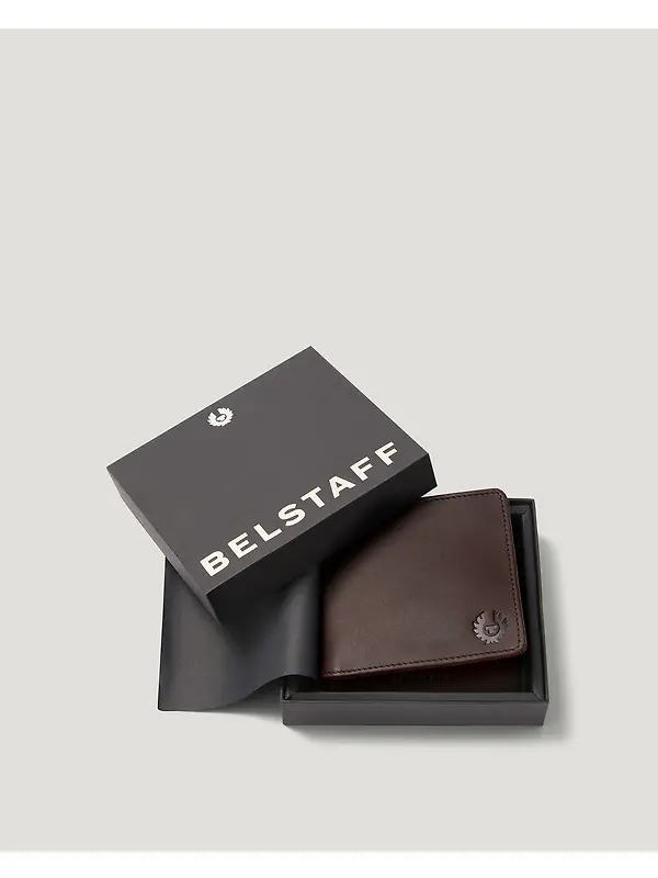 Belstaff Smooth Leather Hanchurch Bifold Wallet - Antique Brown Image 2