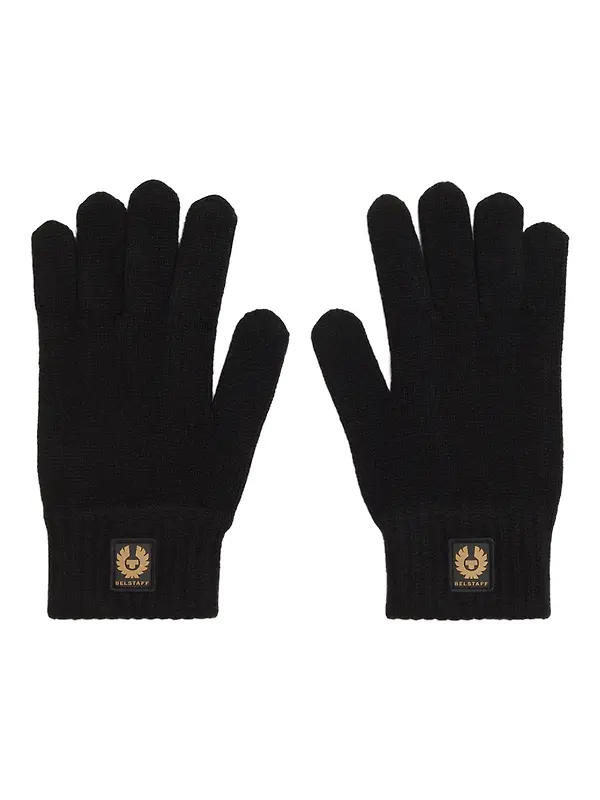 Belstaff Wool Cashmere Blend Watch Gloves - Black Image 1