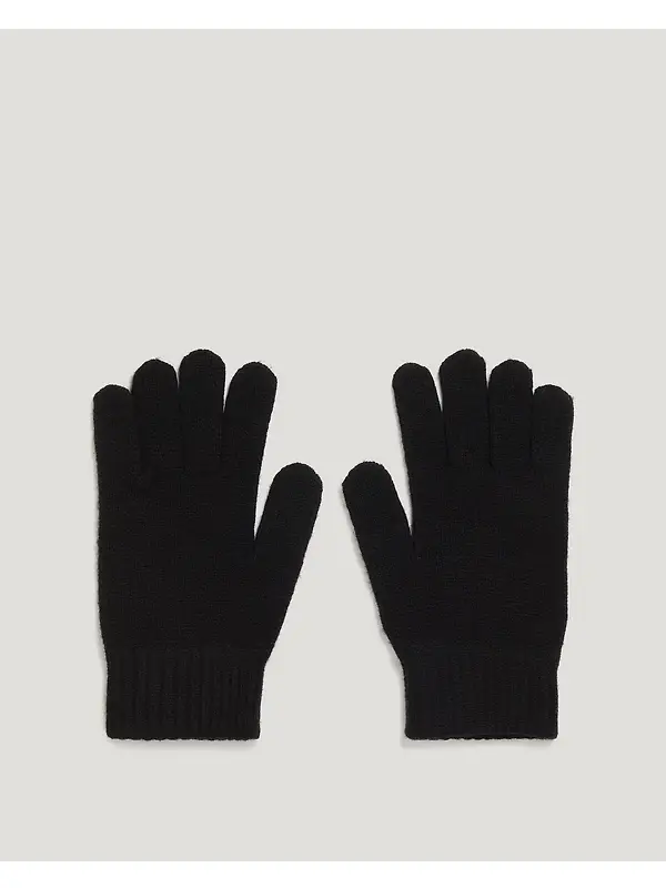 Belstaff Wool Cashmere Blend Watch Gloves - Black Image 2