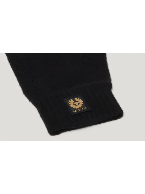 Belstaff Wool Cashmere Blend Watch Gloves - Black Image 3