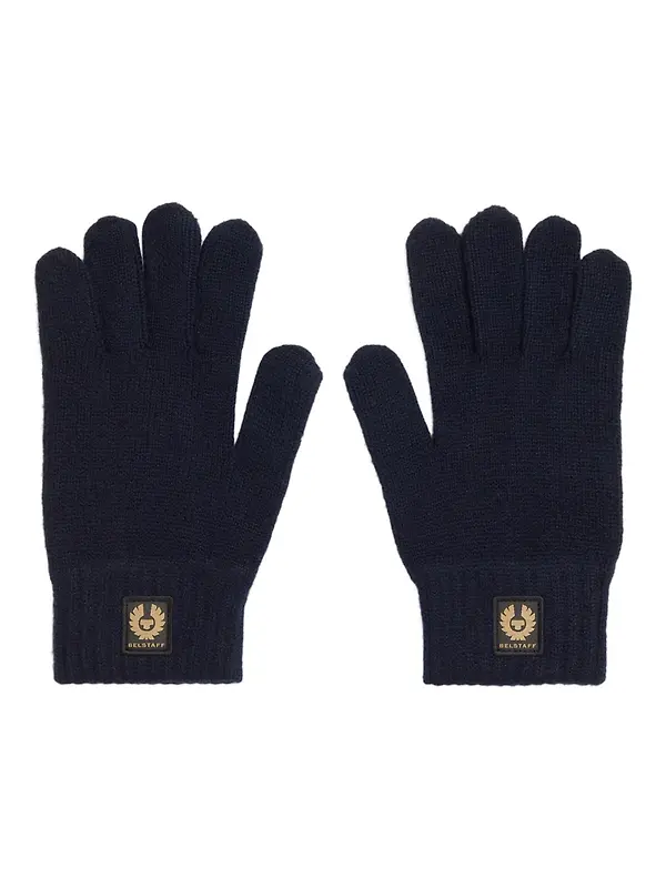 Belstaff Wool Cashmere Blend Watch Gloves - Dark Ink Image 1