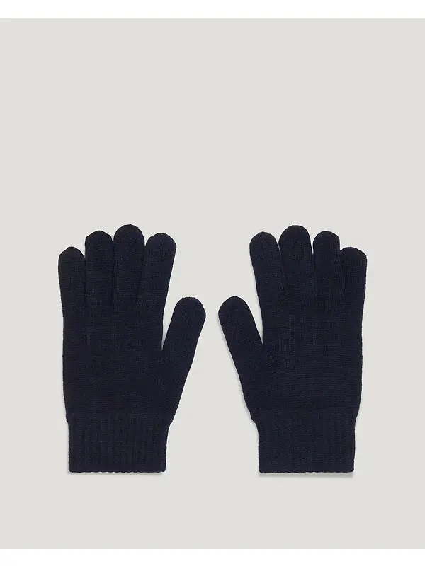 Belstaff Wool Cashmere Blend Watch Gloves - Dark Ink Image 2