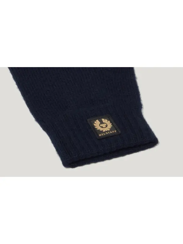 Belstaff Wool Cashmere Blend Watch Gloves - Dark Ink Image 3