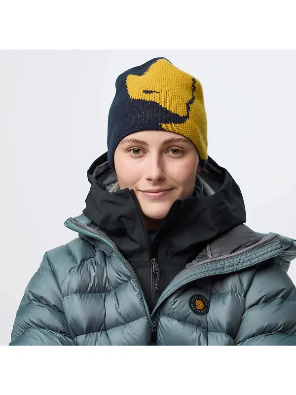 Fjällräven Bergtagen Jacquard Beanie - Black-Deep Forest Image 6