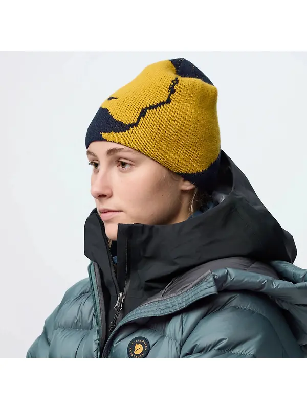 Fjällräven Bergtagen Jacquard Beanie - Black-Deep Forest Image 7