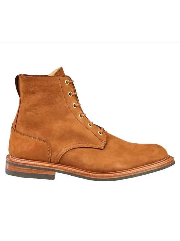 Tricker’s Bernwood Logger Boots – Whisky Hydro Nubuck Image 1