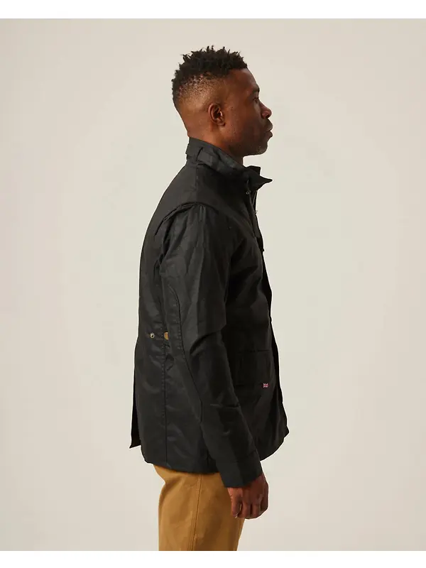 Peregrine Men's Bexley Waxed Jacket - Black Image 5