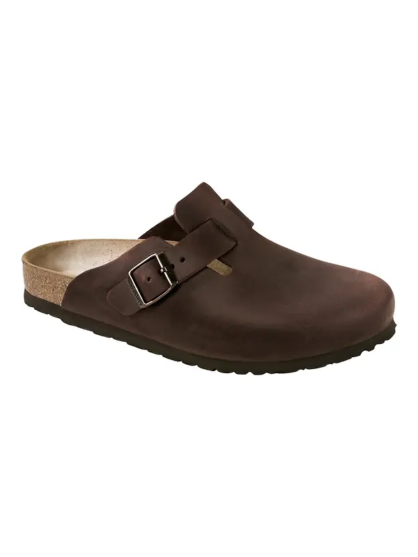 Birkenstock Boston Oiled Leather Regular Clogs - Habana Image 1
