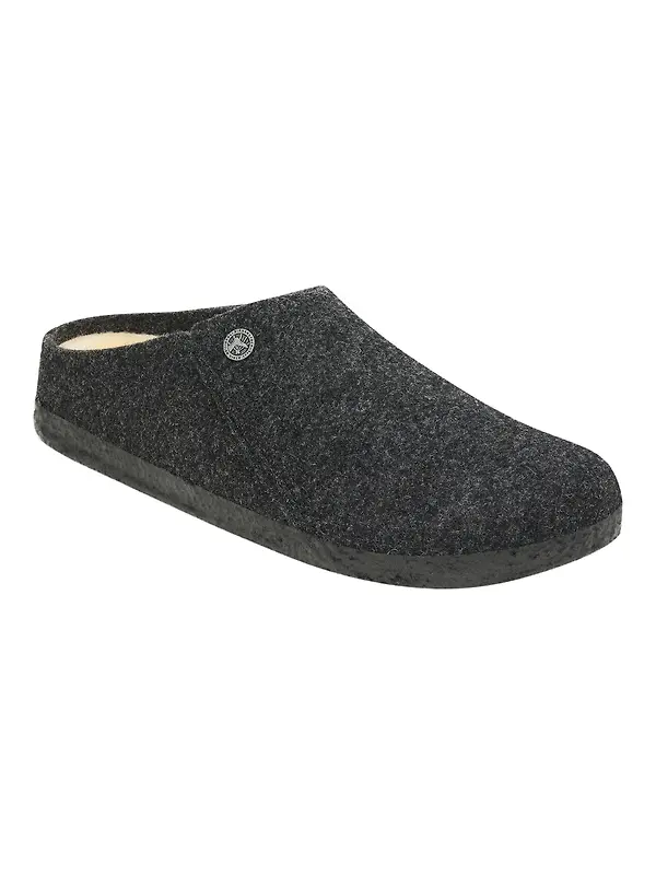 Birkenstock Zermatt Shearling Felt Regular Slippers - Anthracite Image 1