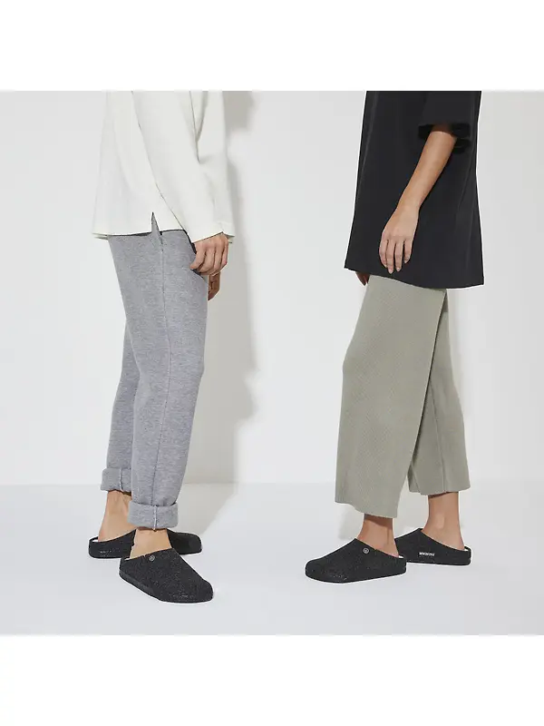 Birkenstock Zermatt Shearling Felt Regular Slippers - Anthracite Image 3