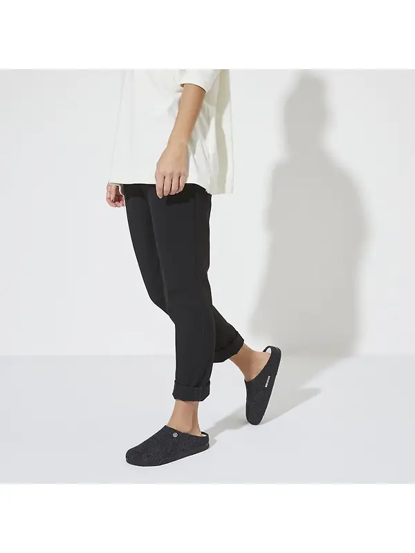Birkenstock Zermatt Shearling Felt Regular Slippers - Anthracite Image 4