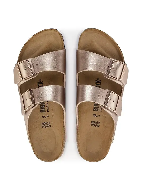 Birkenstock Women's Arizona Birko-Flor Narrow Sandals - Copper Image 2