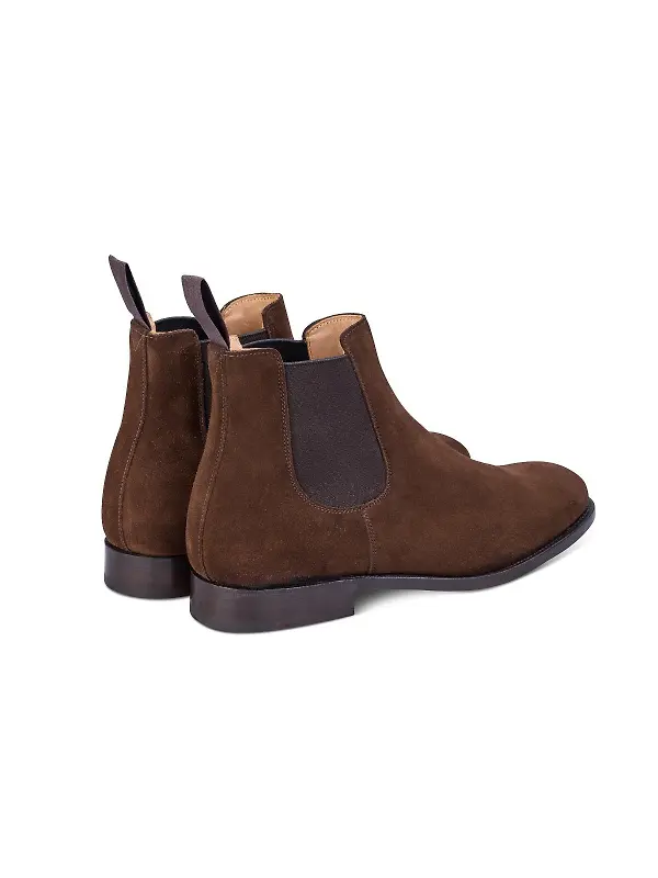 Tricker's Men's Brighton Chelsea Boots - Chocolate Repello Suede Image 2