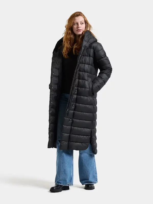 Didriksons Women's Stella Parka Long  - Black Image 3