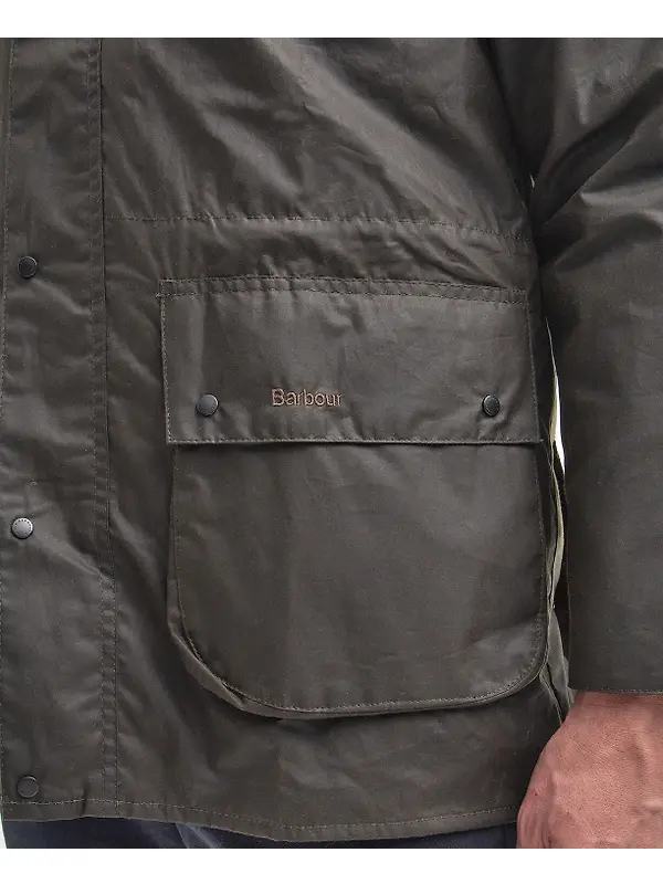 Barbour Men's Classic Durham Wax Jacket - Olive Image 5