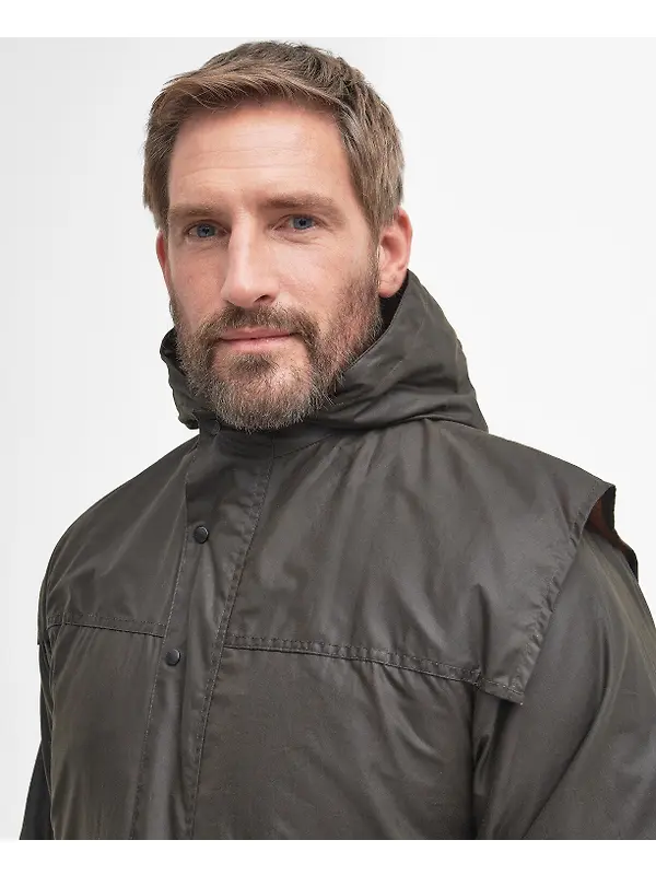Barbour Men's Classic Durham Wax Jacket - Olive Image 6