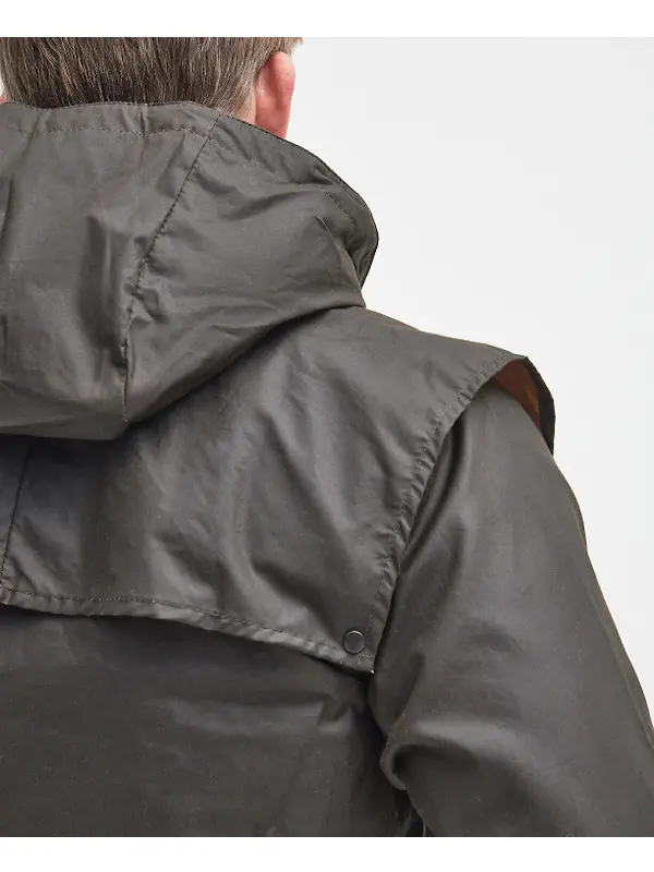 Barbour Men's Classic Durham Wax Jacket - Olive Image 9