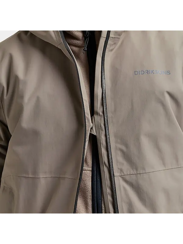 Didriksons Men's Dario Waterproof Jacket - Ash Brown Image 10