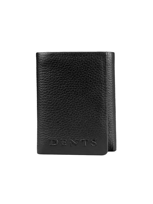 Dents Men's Aire Pebble Grain Leather Trifold Wallet With RFID Blocking - Black Image 3