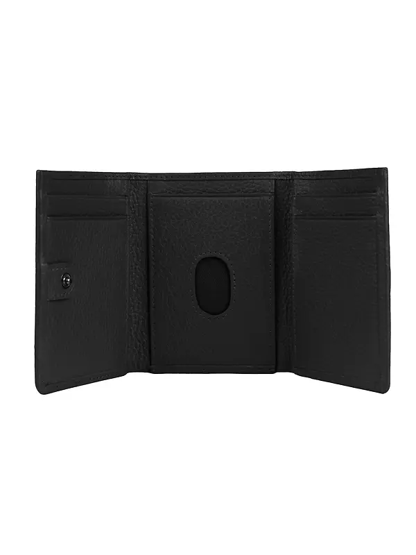 Dents Men's Aire Pebble Grain Leather Trifold Wallet With RFID Blocking - Black Image 6