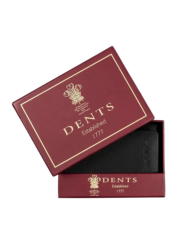 Dents Men's Aire Pebble Grain Leather Trifold Wallet With RFID Blocking - Black Image 8