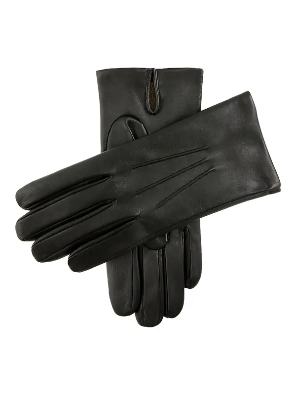 Dents Men's Bath Three-Point Cashmere-Lined Leather Gloves - Black Image 1