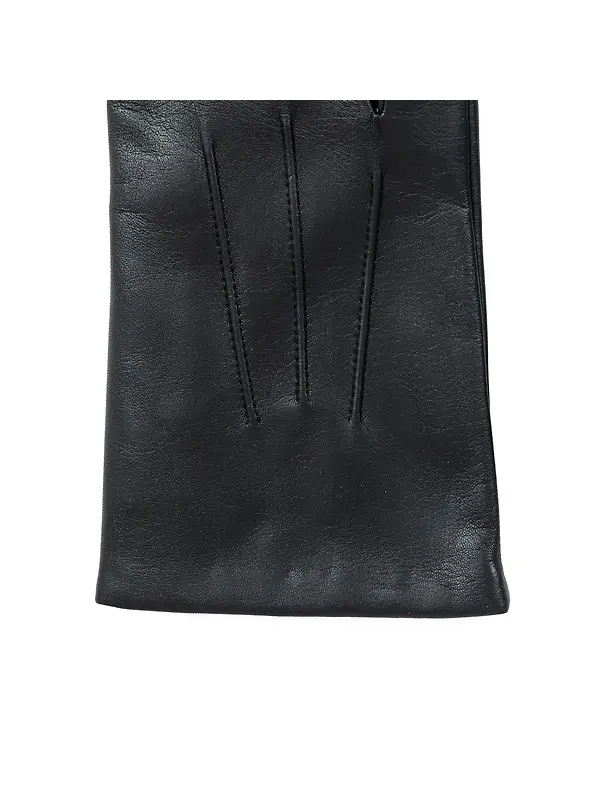 Dents Men's Bath Three-Point Cashmere-Lined Leather Gloves - Black Image 5