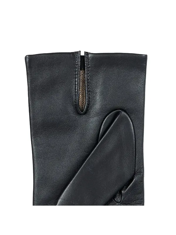 Dents Men's Bath Three-Point Cashmere-Lined Leather Gloves - Black Image 7