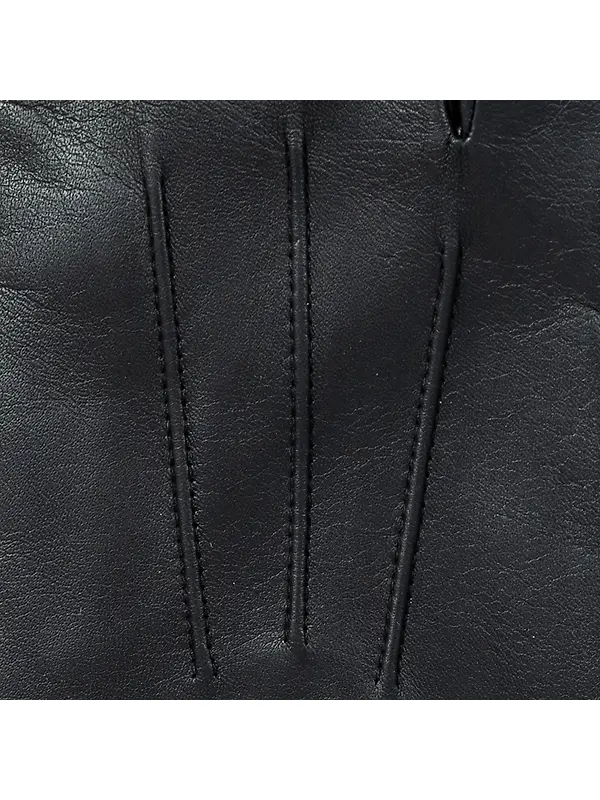 Dents Men's Bath Three-Point Cashmere-Lined Leather Gloves - Black Image 9